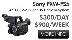 SONY PXW-FS5 4K Rentals