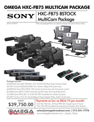 Sony HXC-FB75 BSTOCK MultiCam Package