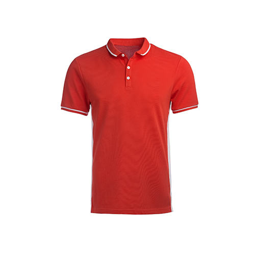 Fit Red Polo Shirt with White Outline