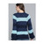 Women Navy Blue Striped Pullover