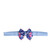 Girls Blue & Pink Hairband with Bow Detail