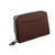 Coffee Brown & Black Zip Detail PU Zip Around Wallet