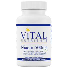Vital Nutrients - Niacin 500 mg 90 extended release Tablets