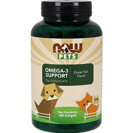 NOW - Pets Omega-3 (Cats & Dogs) 180 Softgels