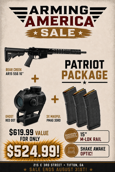 Patriot Package - AR15 556 16" + Ghost Red Dot + 3 Magpul Mags