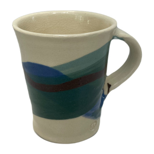 Stephen Frazier -  White Mug: Small (green, blue, brown)
