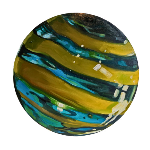 Brook Page - Marble Aqua & Yellow Stripe