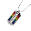 Gay Flag Rainbow Razor Blade Pendant - LGBT Gay and Lesbian Pride Necklace, lesbian razor pendant, gay necklace, rainbow necklace, pride necklace, LGBTQ jewelry, gay jewellery, gay pride necklace, rainbow flag necklace, pride necklace, lesbian pride necklace, lesbian necklace,