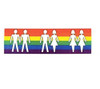 Love is Love - (Rainbow with all couples) - Bumper Sticker (2.5 x 9.25 inch) - LGBT Straight, Lesbian and Gay Pride Car / Vehicle Decal 