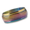 rainbow anodized gay ring,  rainbow anodized lesbian ring,  gay merch, pride merch