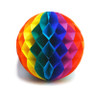 12 Inch Rainbow Gay Pride Flag Honey Comb Ball Party Banner - LGBT Gay and Lesbian Pride Party Supplies