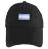 Black Baseball Cap with LGBT Transgender Flag - LGBT Trans Pride Hat. LGBT Gay and Lesbian Pride Clothing & Apparel 
