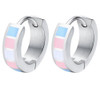 Transgender flag earrings, trans pride earrings, Hoop Huggie Earrings - LGBTQ earrings, Gay earrings, rainbow earrings, pride earrings, gay pride jewelry, , gay pride earrings, rainbow flag earrings, LGBTQ earrings, jewellery, gay jewellery, pride, jewellery, gay stud earrings,  
