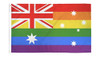Gay Flag Australia - 3 x 5 Polyester Australian Pride Rainbow Flag / Gay Flag