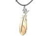 gold feather pendant