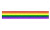 Rainbow Pride LGBT Gay & Lesbian - Thick Rainbow Banner Sticker gay bumper stickers, lesbian bumper stickers, LGBTQ car stickers