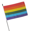 Rainbow Flag / Gay Pride Mini Hand Flag - LGBT Gay & Lesbian Gay Flag - 4 x 6 inch Polyester , gay flags, all pride flags, pride parade flag, rainbow flag, lesbian flag