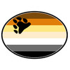 Bear Pride Flag - Bear Paw - Gay Pride Car Magnet