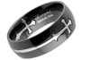 Black Celtic Cross Ring - Top Quality 316L Stainless Steel Band