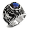 Air Force - USAF Military Ring (Stainless Steel with Blue Stone)