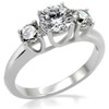 Past Present & Future CZ Ring - Steel Love & Commitment ring - Marriage Wedding Engagements  cheap engagement ring women ladies