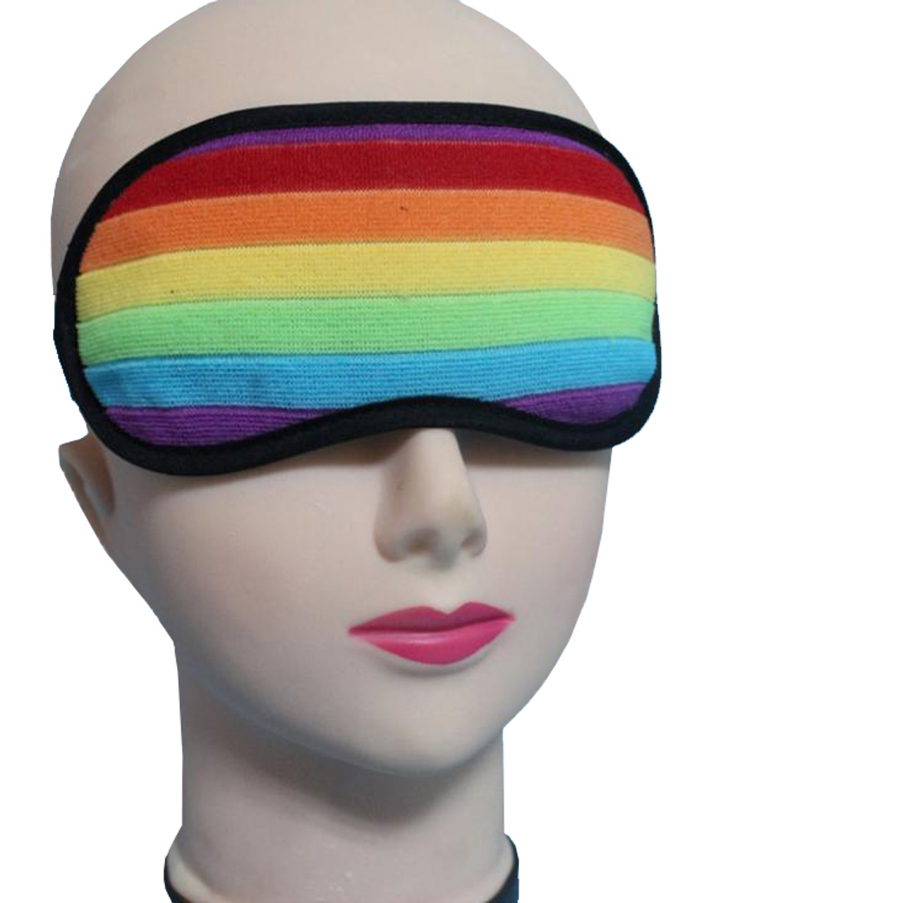 GLBT Striped Rainbow Blindfold - LGBT Gay & Lesbian Pride Romantic Sleep Bedtime Gifts and Accessories