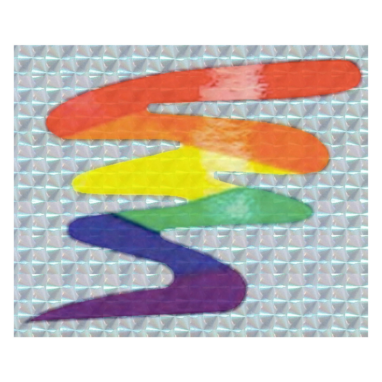 Reflective Rainbow Squiggle - LGBT Pride Sticker 4x4 inch - LGBT Gay and Lesbian Pride Decal , rainbow lightning bolt sticker, LGBTQ stickers, gay  bumper sticker, lesbian bumper stickers,  rainbow squiggle sticker