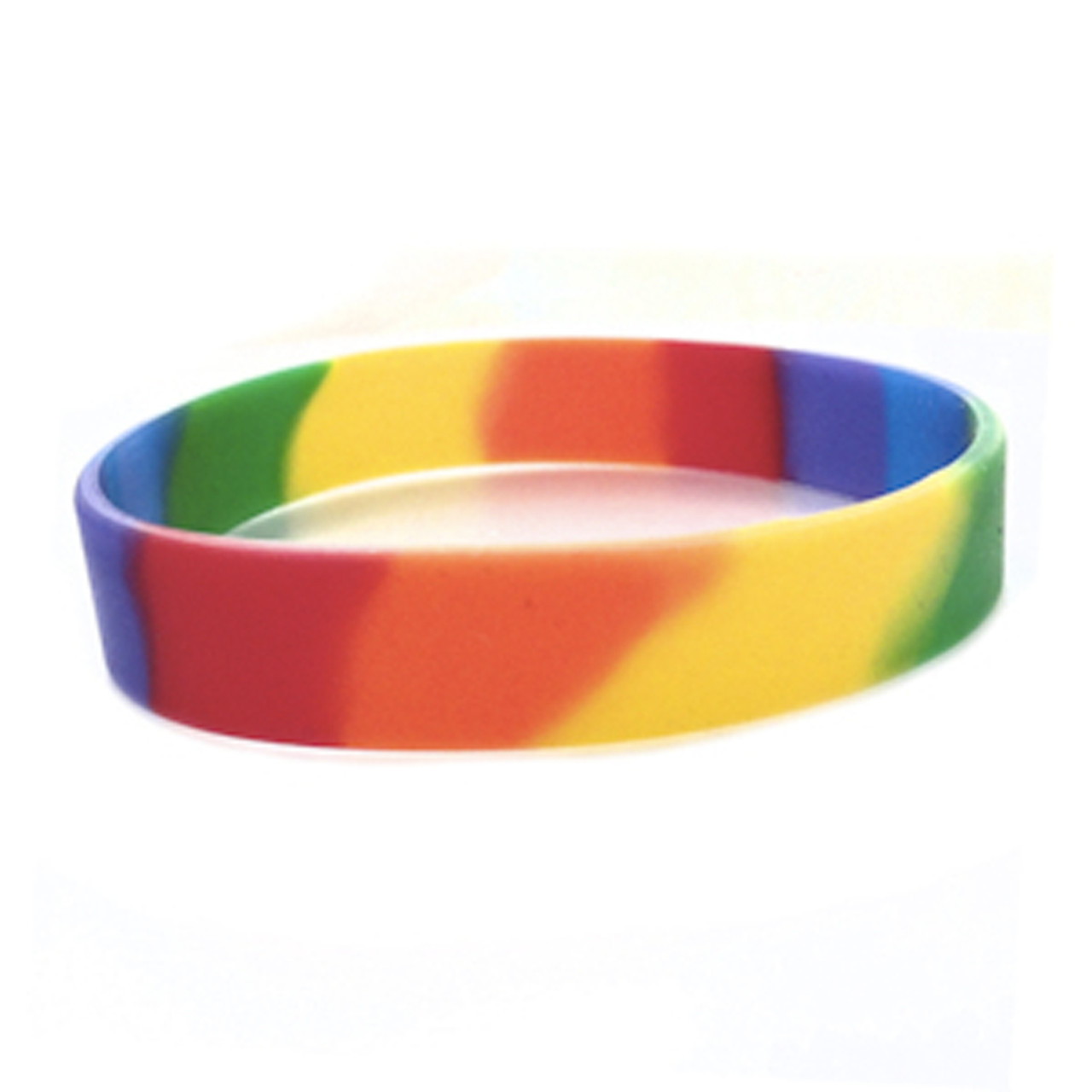 20PCS Wholesale Lot Rainbow Color Mixed Multy Band Bracelets Sports Fitness  Plain Pure Letter Silicone Wristband Trendy Jewelry