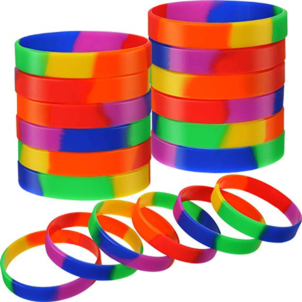 wholesale gay pride silicone bracelets rainbow