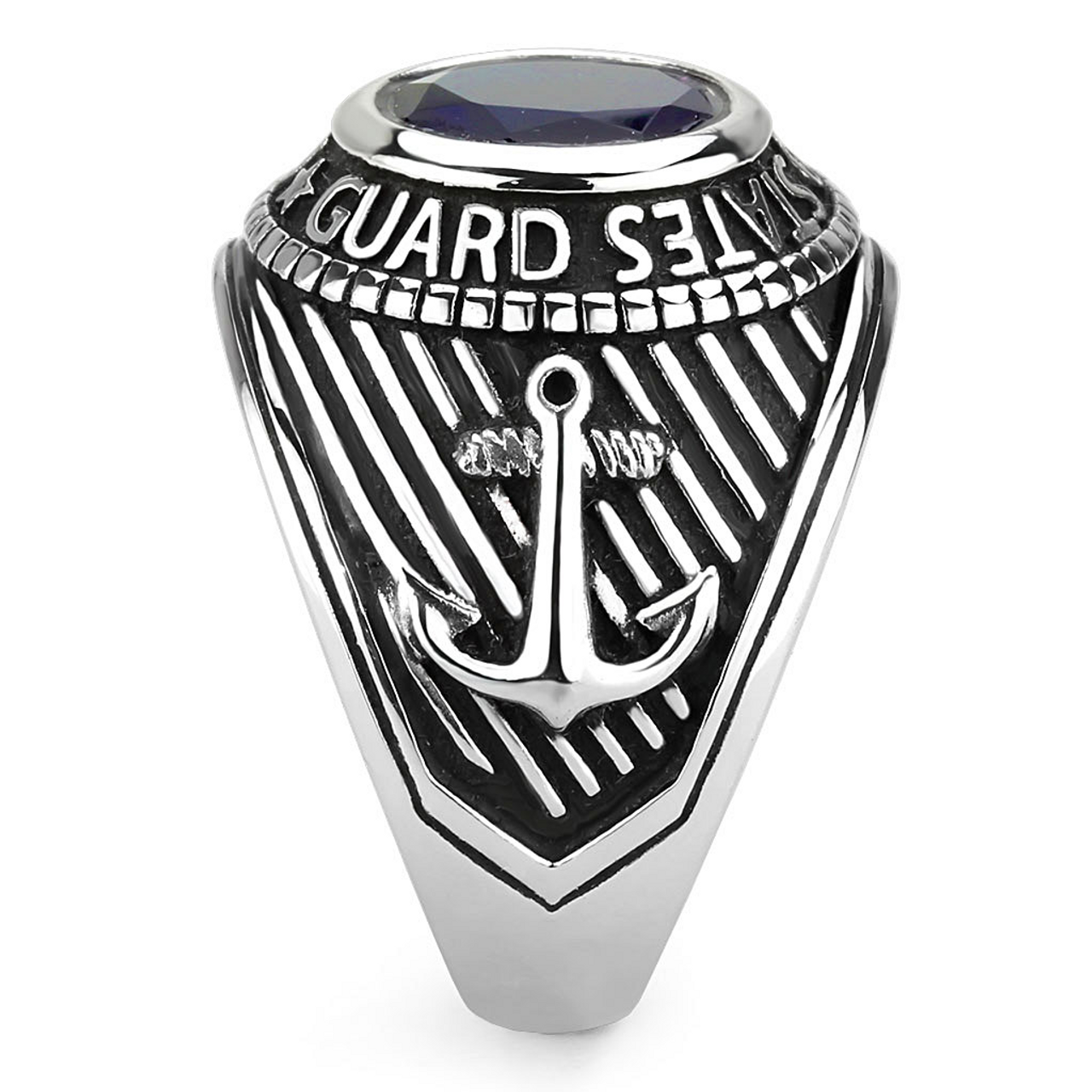 US Coast Guard Men's Ring - Championship Style III. Made in the USA. —  Sports Jewelry Super Store