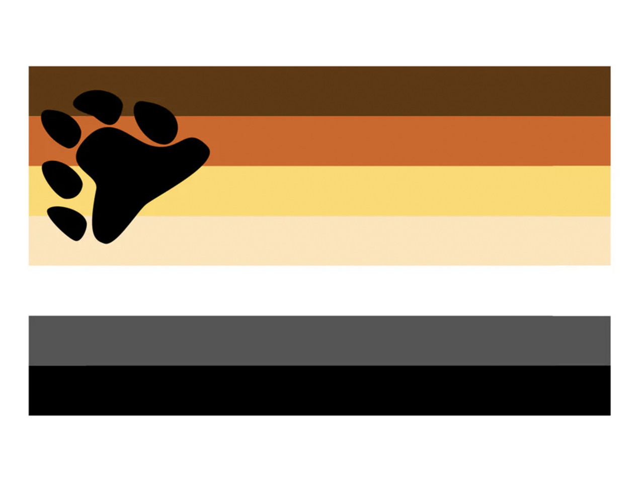 Gay Men's Bear Pride Flag LGBT Gay & Lesbian - 3.75" x 5'' LGBTQ Car Sticker gay bumper stickers, bumper stickers, LGBTQ car stickers, Trans Pride Sticker Decal LGBTQ