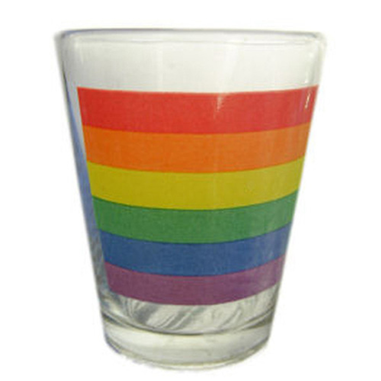 Rainbow Pride LGBT Gay and Lesbian Pride Flag - Shot Glass, gay accessories, gay party supplies, gay gifts, lesbian gift, gay pride glass, rainbow shot glasses