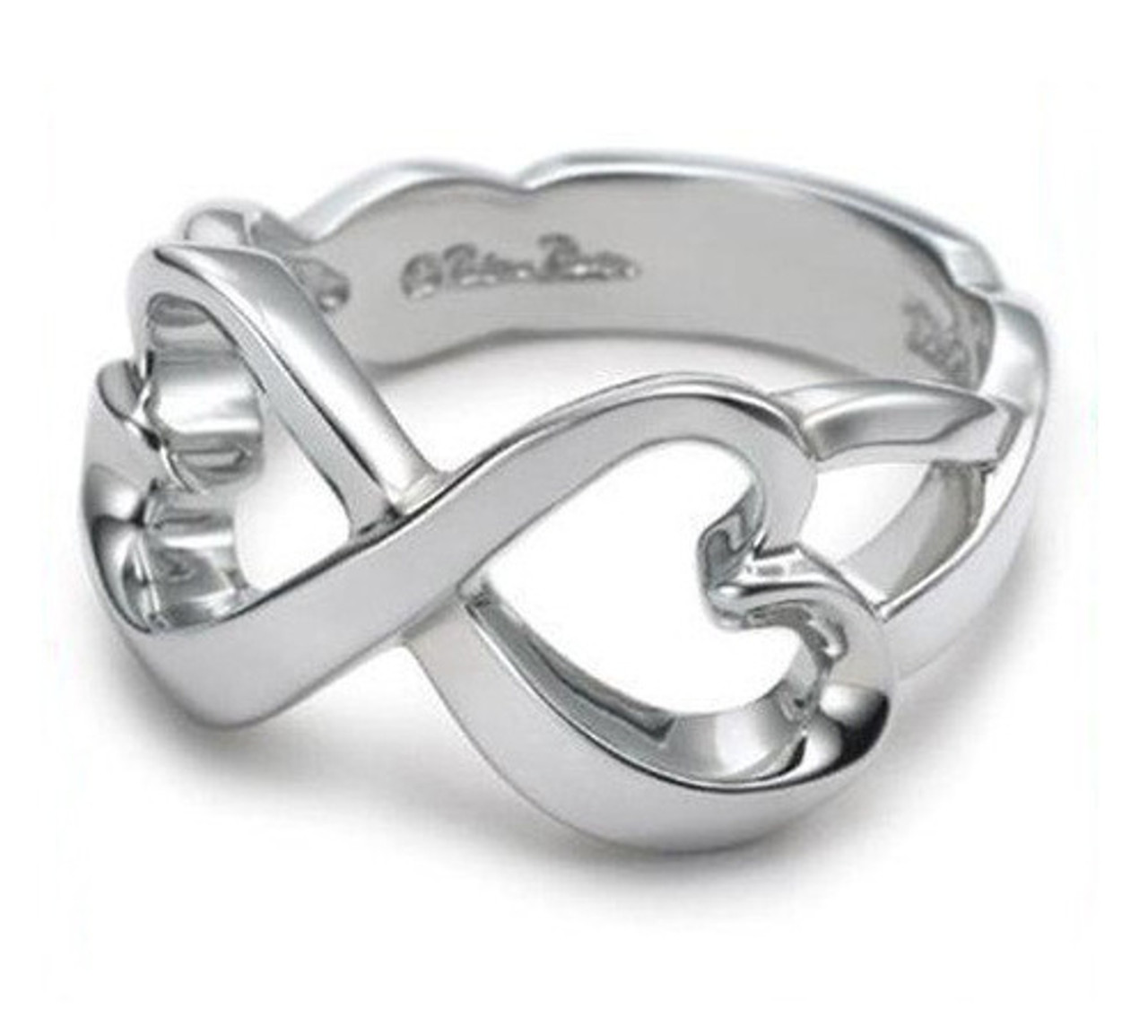 Infinity - (Heart Knots) Love & Commitment Ring (.925 Sterling Silver  Electroplated Ring)