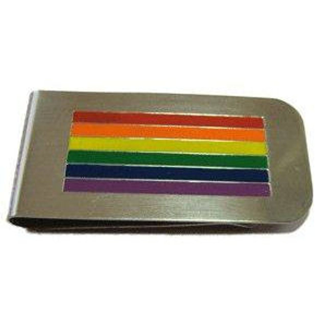 Rainbow Pride LGBT Gay and Lesbian - Money Clip Holder pride merch, gay pride accessories, gay pride store, gay shop, LGBT stuff, rainbow money clip, gay money holder, rainbow wallet, lesbian money clips