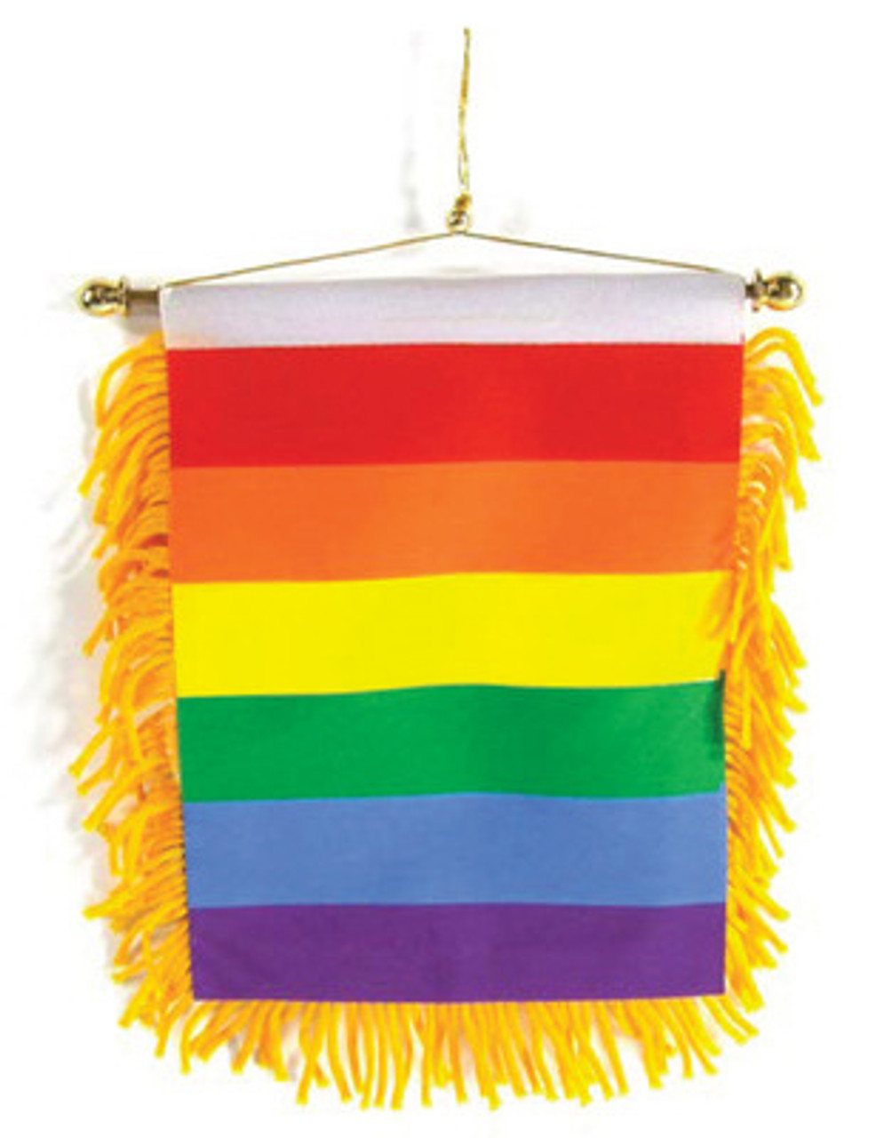 Gay Pride Rear View Mirror Banner Flag - Rainbow Car Pride Flag gay pride flags car,  gay decor, lesbian decor, all pride flags, gay shop, pride store.