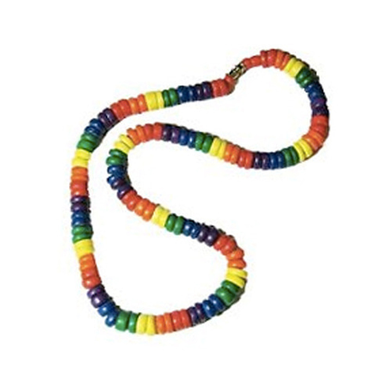 Rainbow Gay Pride Beads - Puka Necklace - Gay and Lesbian LGBT Pride