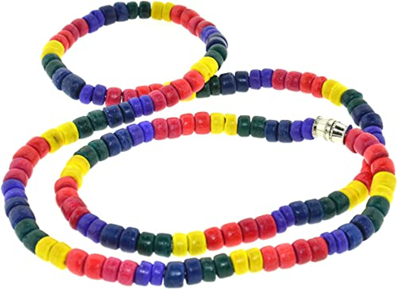 rainbow pride parade bead necklace, rainbow flag necklaces, gay pride beads, lesbian pride beads