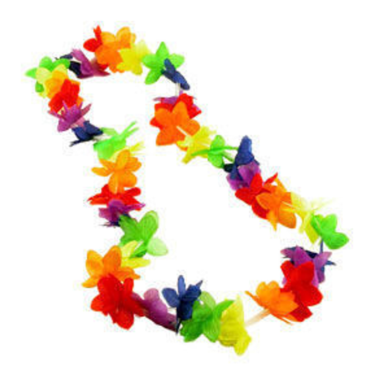 Rainbow Flower Hawaiian Lei - LGBT Gay and Lesbian Pride Party and Parade Accessory