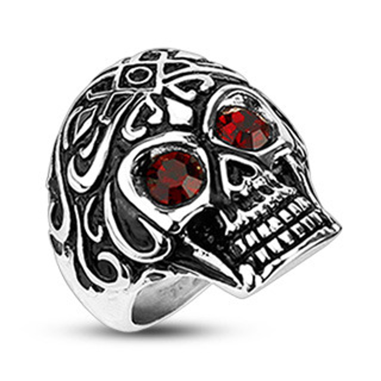 316L Stainless Steel Charming Skull Rings – Sunken Skull