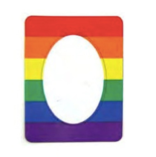 Gay Flag Magnetic Photo Frame - LGBTQ Lesbian and Gay Pride Decal Merchandise. Rainbow Items, gay magnets, lesbian magnets, rainbow fridge magnet, rainbow refrigerator magnet
