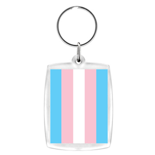 Transgender Pride Flag Keychain - LGBT Pride Gifts and Merchandise  transgender flags, trans pride flag, transfem flag, transmasc flag,
 transgender gift, gay pride store near me, LGBTQ keychains, transgender keyring, 