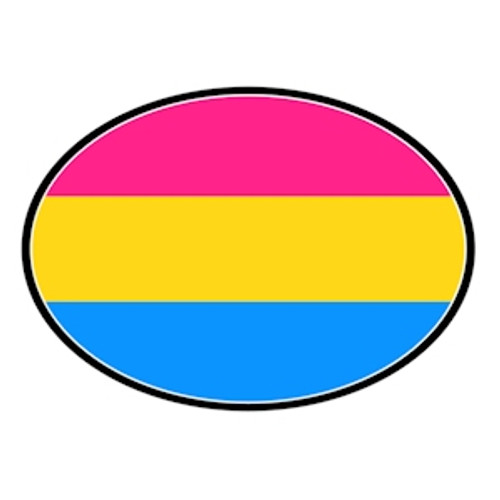 Pansexual Flag - LGBT Pan Pride - Oval Car Magnet (Pan Sexual Flag), pan flag, pan pride magnet, pansexual accessories,  pan pride flags, 