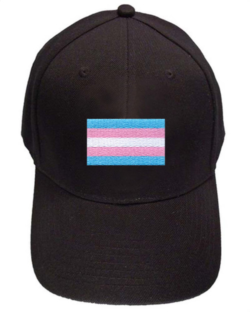 Black trans pride Cap with LGBTQ Trans pride Flag - LGBT transgender Pride Hat. Pride merch , trans gender Clothing & Apparel , transgender hat, trans pride flag hats, 

