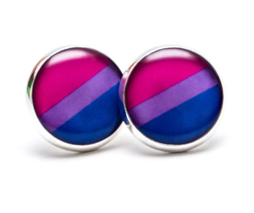 Bi Pride Flag Symbol Earrings - Bisexual Flag Stud Earrings (Pair), bisexual body jewelry,  bi pride jewellery, Bisexual stud earrings, bisexual flag stud earrings, bi pride stud earrings, bisexual pride shop