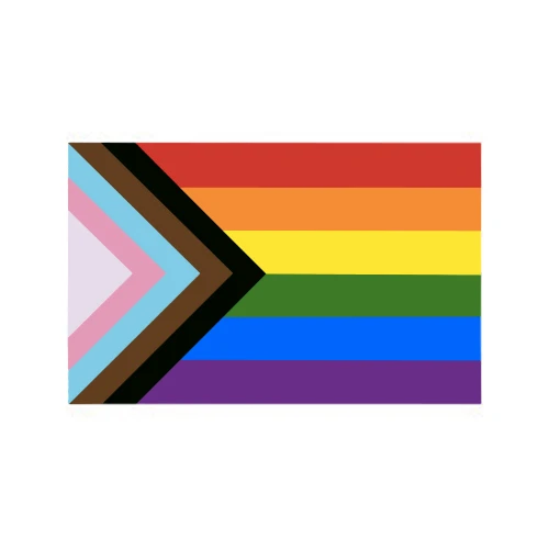 Progressive Pride - Rainbow Pride LGBT Gay & Lesbian - 3.75" x 5'' Rainbow Car Sticker gay bumper stickers, lesbian bumper stickers, LGBTQ car stickers, Trans Pride Sticker Decal LGBTQ..
