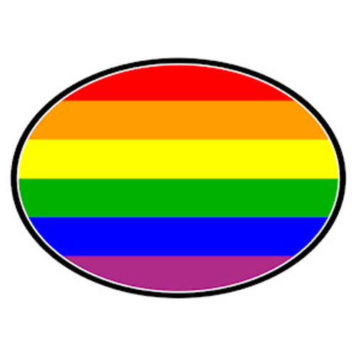 Full Rainbow Oval Mini Car Magnet - LGBT Gay and Lesbian Pride Decal, gay flags, LGBTW flags, gay pride magnets, rainbow magnet, pride merch, gay store,  gay stores near me,
gay store, 
pride shop,
LGBTQ stores
pride store. gay shop,
gay pride store,
LGBTQ store near me,
