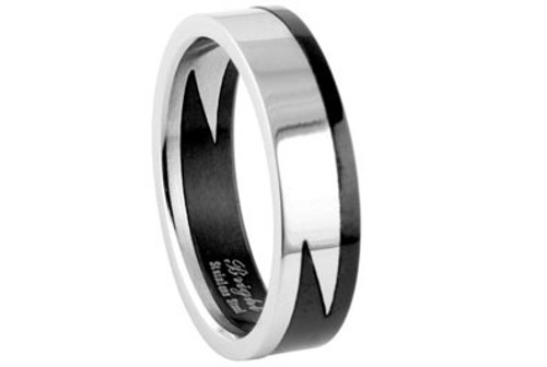 lightning Style Biker Ring - Gothic 316L Stainless Steel (2 piece sectional band) biker jewelry lightning Style Biker Ring - Gothic 316L Stainless Steel (2 piece sectional band) biker jewelry