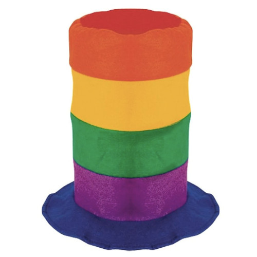 rainbow Gay Parade Pipe Hat - LGBT Gay and Lesbian Pride Cap  pride merch  - gay store 