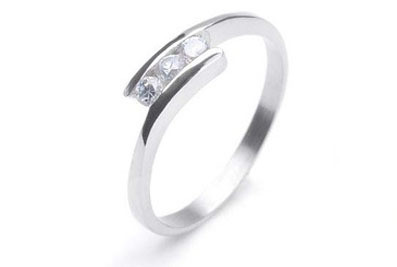 Adjustable CZ Promise Rings For Couples In 925 Sterling Silver