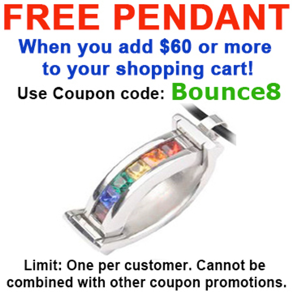 Free With 60 Or More Coupon Code Bounce8 Get 1 Lgbt Rainbow Cz